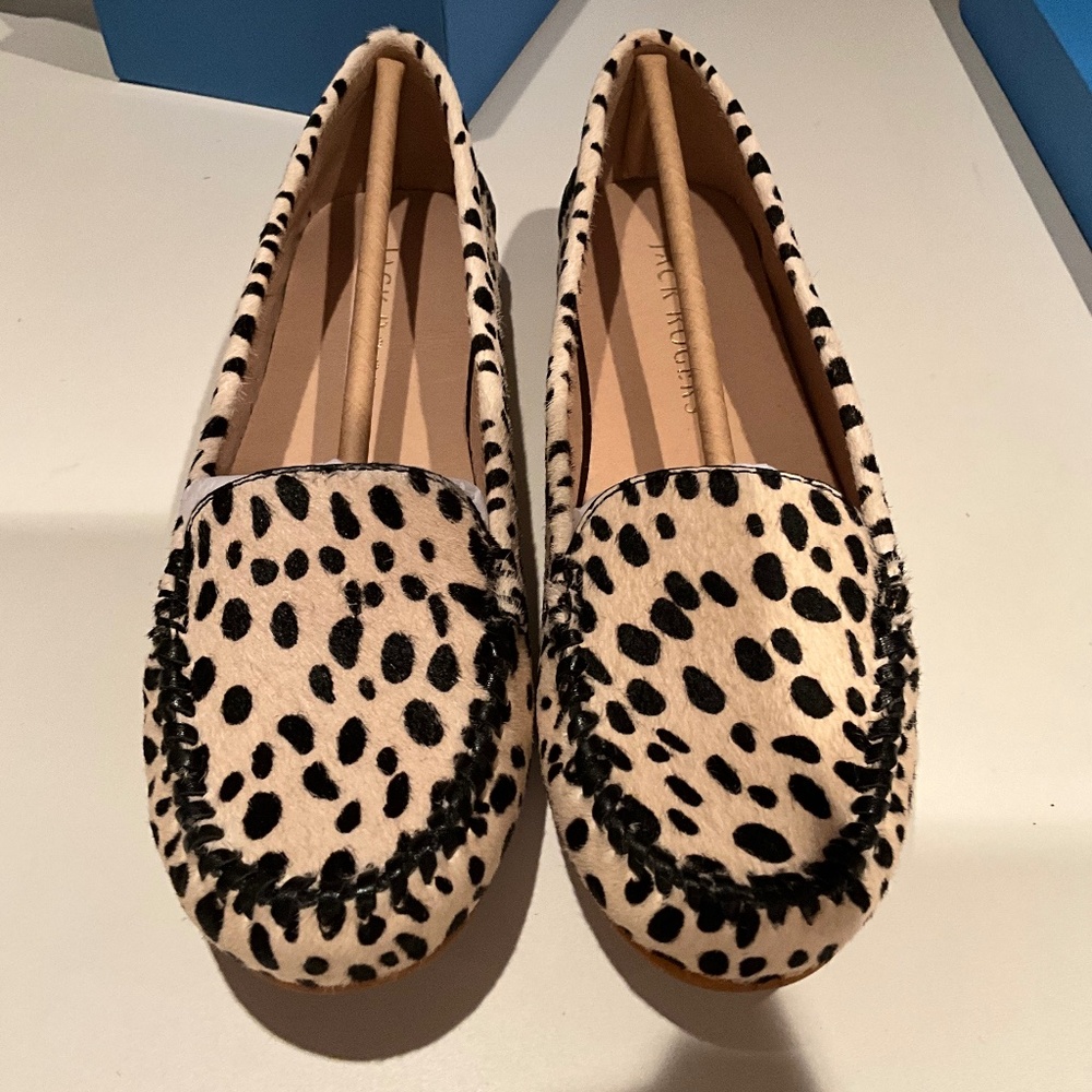 Jack Rogers size 8 animal print slip on